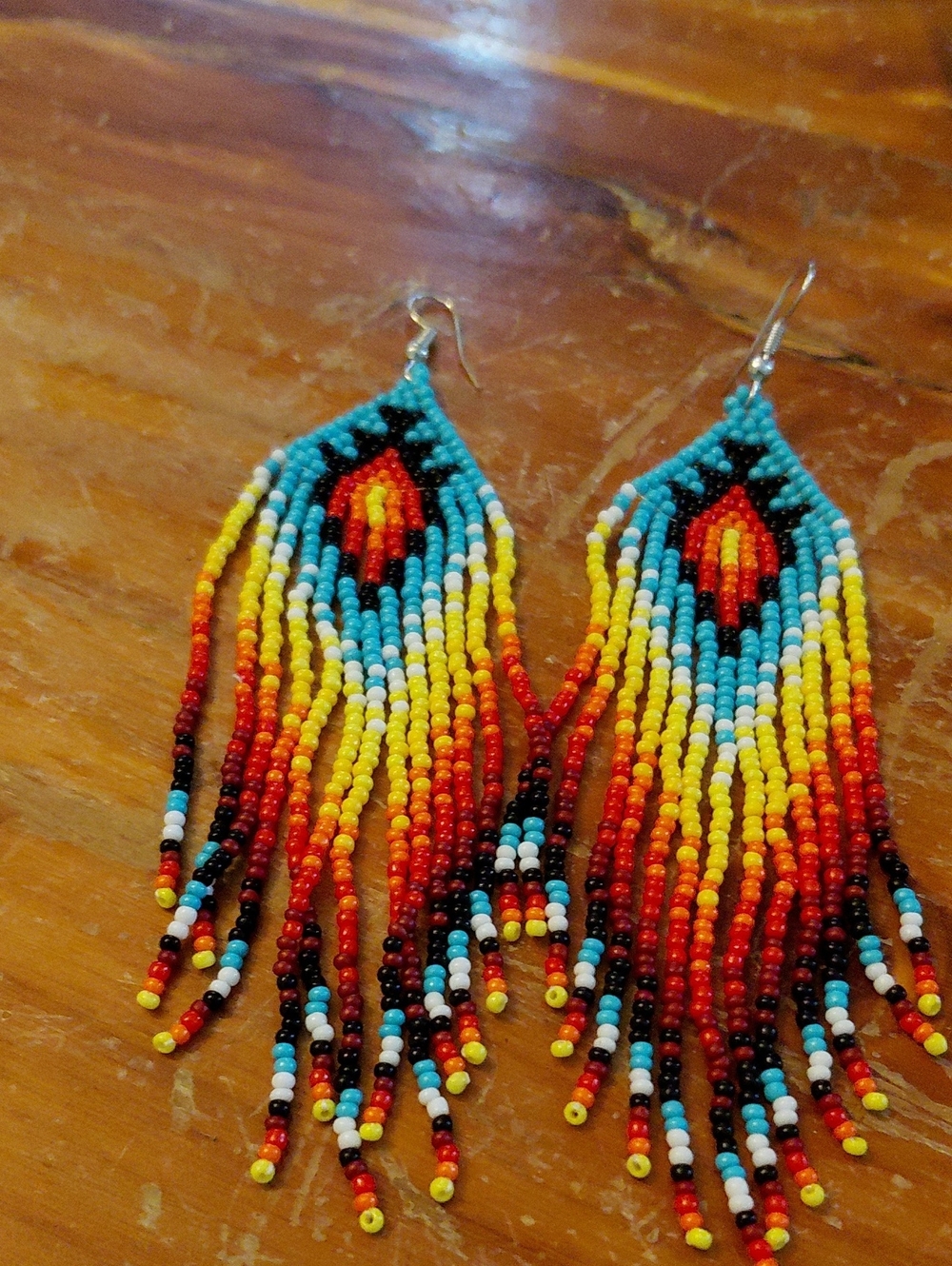 NEW Native American "SUNSET" Pierced Earrings
